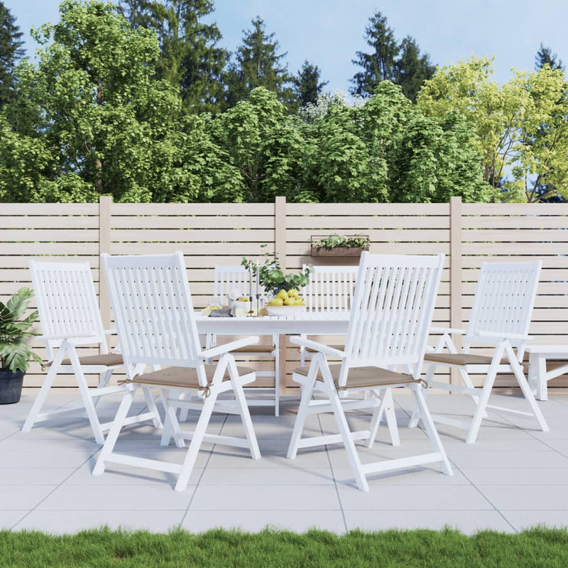 Coussins de chaise de jardin vidaxl 6 st 50x50x3 cm oxford tissu taupe