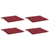 Coussins de chaise de jardin vidaxl 4 st 50x50x3 cm oxford tissu vin rouge