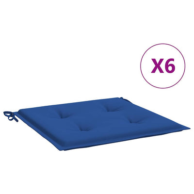 Vidaxl Garden Chair Cushions 6 ST 50X50X3 CM OXFORD TAST ROYAL BLEU