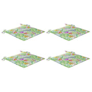 Coussins de chaise de jardin vidaxl 4 ST 50x50x3 cm motif de feuille de tissu oxford - afbeelding 2