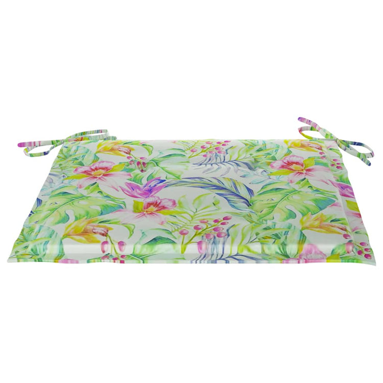 Coussins de chaise de jardin vidaxl 4 ST 50x50x3 cm motif de feuille de tissu oxford
