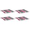 Coussins de chaise de jardin vidaxl 4 ST 50x50x3 cm Oxford tissu diamant motif rouge
