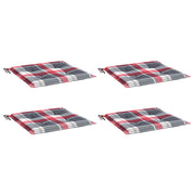 Coussins de chaise de jardin vidaxl 4 ST 50x50x3 cm Oxford tissu diamant motif rouge - afbeelding 3