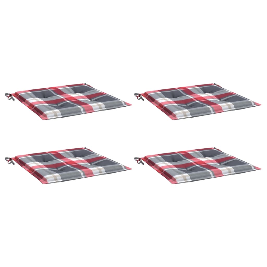 Coussins de chaise de jardin vidaxl 4 ST 50x50x3 cm Oxford tissu diamant motif rouge