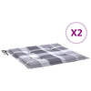 Vidaxx coussins de chaise de jardin 2 pcs 50x50x4 cm tissu oxford motif losange gris