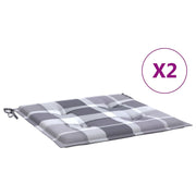 Vidaxx coussins de chaise de jardin 2 pcs 50x50x4 cm tissu oxford motif losange gris - afbeelding 2