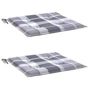 Vidaxx coussins de chaise de jardin 2 pcs 50x50x4 cm tissu oxford motif losange gris - afbeelding 3