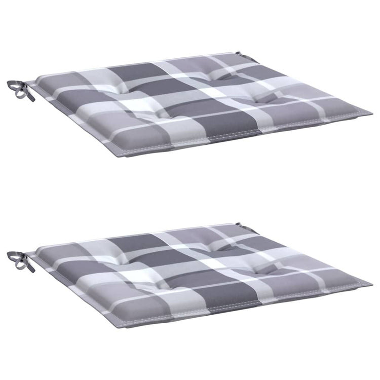 Vidaxx coussins de chaise de jardin 2 pcs 50x50x4 cm tissu oxford motif losange gris