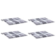 Coussins de chaise de jardin vidaxl 4 st 50x50x3 cm oxford tissu diamant motif gris - afbeelding 3
