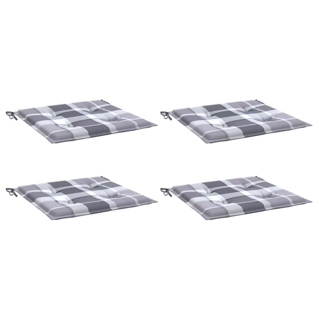 Coussins de chaise de jardin vidaxl 4 st 50x50x3 cm oxford tissu diamant motif gris