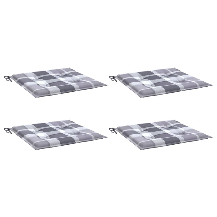 Coussins de chaise de jardin vidaxl 4 st 50x50x3 cm oxford tissu diamant motif gris