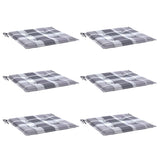 VidaXL coussins de chaise de jardin 6 pcs 50x50x4 cm tissu oxford motif losange gris - afbeelding 3