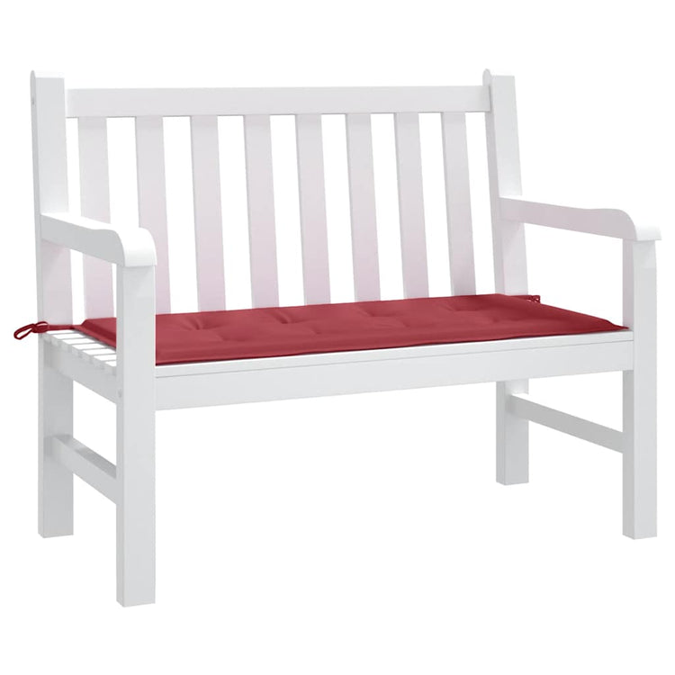 Vidaxl jardin banc coussin 100x50x3 cm oxford tissu vin rouge