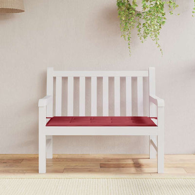 Vidaxl jardin banc coussin 100x50x3 cm oxford tissu vin rouge