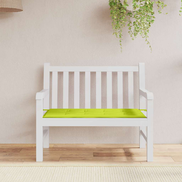 Vidaxl jardin banc coussin 100x50x3 cm tissu oxford vert brillant