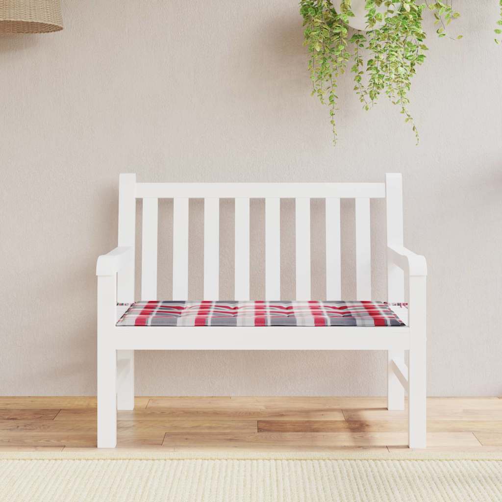 Vidaxl jardin banc coussin 100x50x3 cm oxford tissu diamant motif rouge