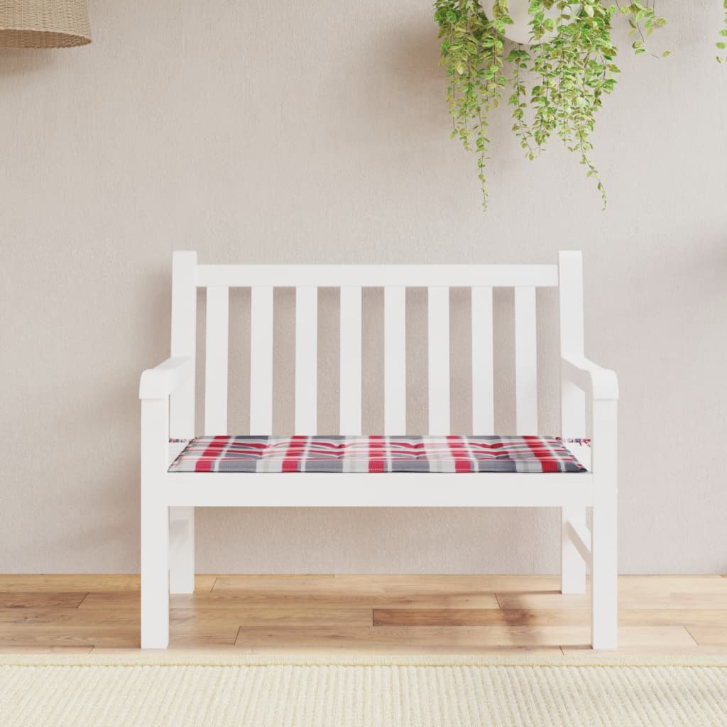 Vidaxl jardin banc coussin 100x50x3 cm oxford tissu diamant motif rouge