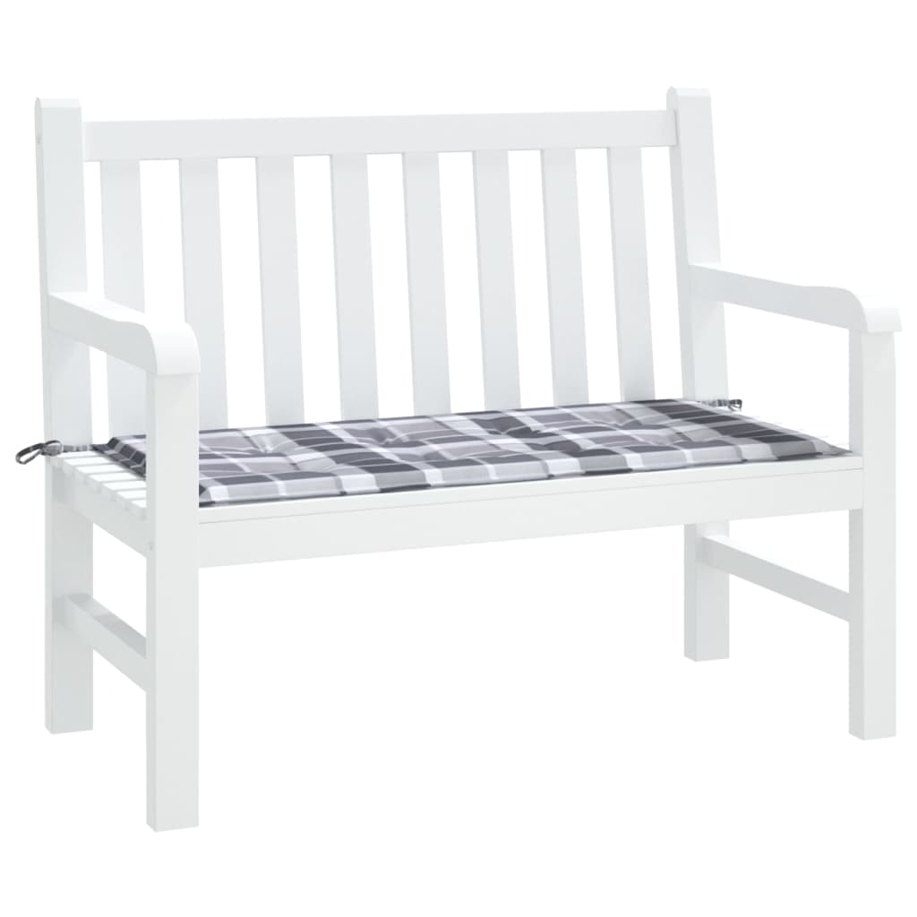 Vidaxl jardin banc coussin 100x50x3 cm oxford tissu diamant motif gris
