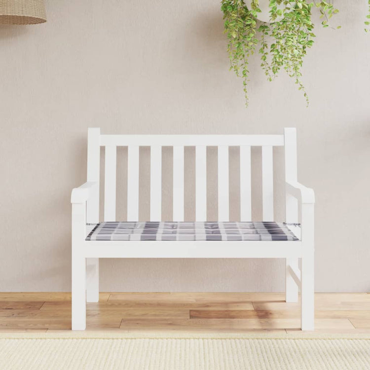 Vidaxl jardin banc coussin 100x50x3 cm oxford tissu diamant motif gris