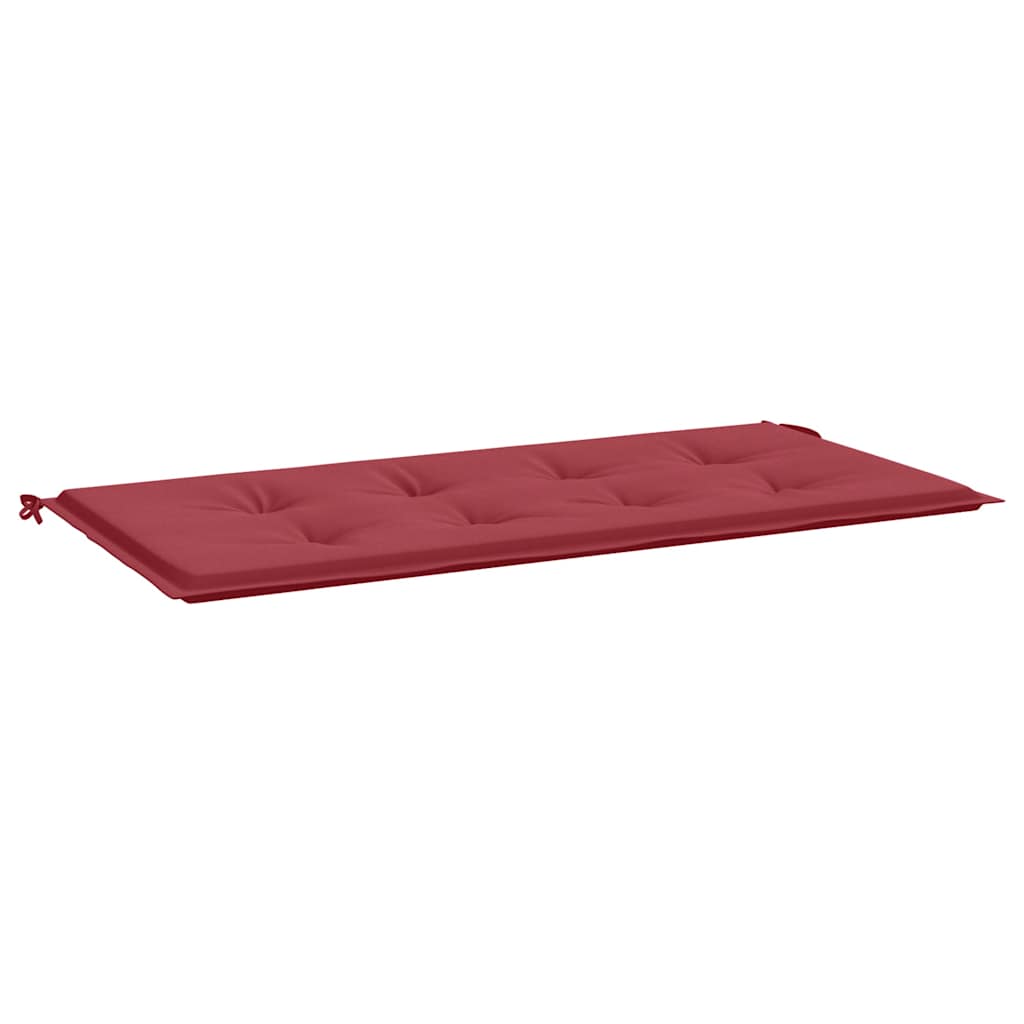 Vidaxl jardin banc coussin 120x50x3 cm oxford tissu vin rouge