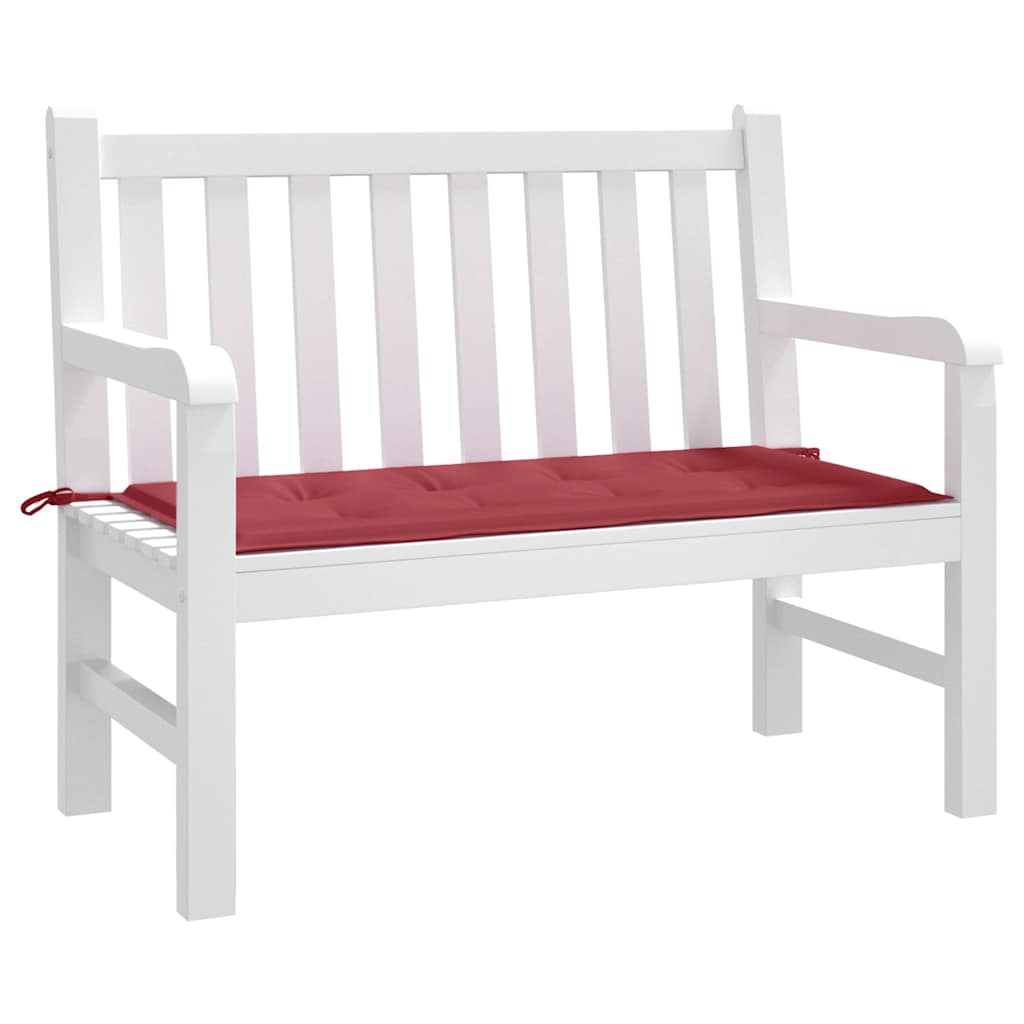 Vidaxl jardin banc coussin 120x50x3 cm oxford tissu vin rouge