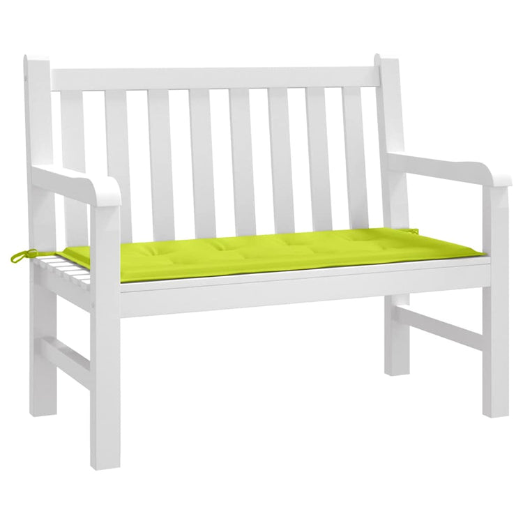 Vidaxl jardin banc coussin 120x50x3 cm tissu oxford vert vif