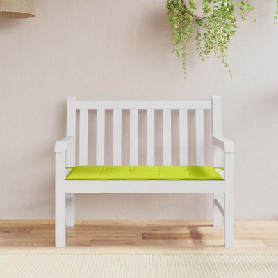 Vidaxl jardin banc coussin 120x50x3 cm tissu oxford vert vif