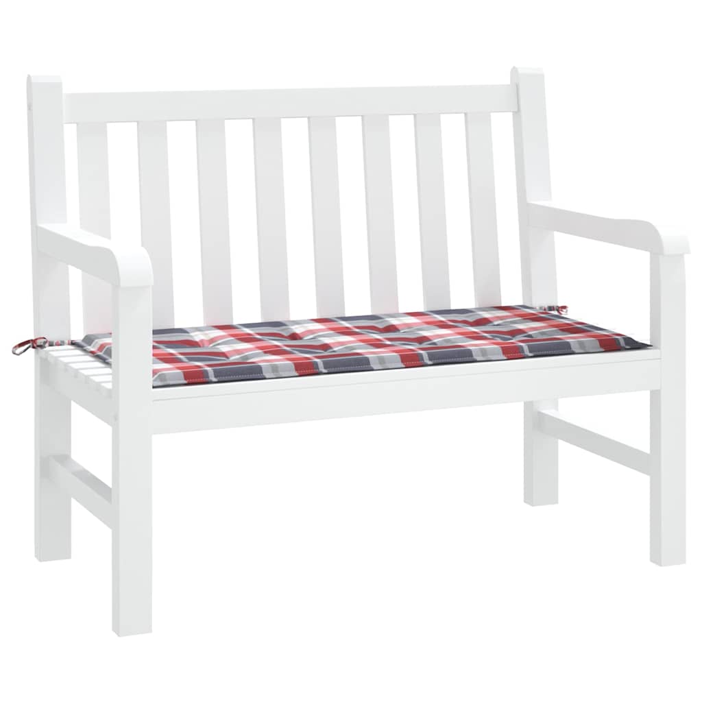 Vidaxl jardin banc coussin 120x50x3 cm oxford tissu diamant motif rouge