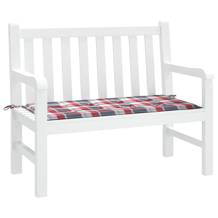 Vidaxl jardin banc coussin 120x50x3 cm oxford tissu diamant motif rouge