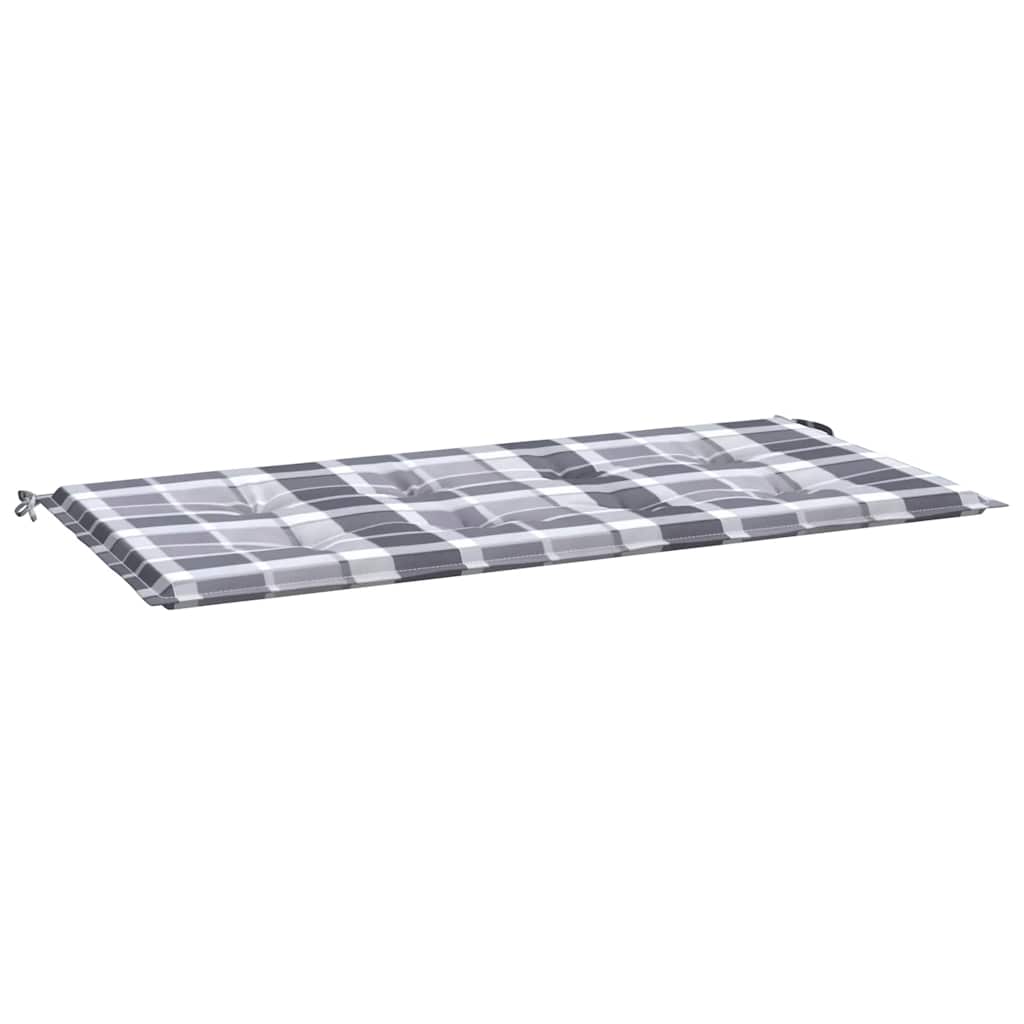 Vidaxl jardin banc coussin 120x50x3 cm oxford tissu diamant motif gris