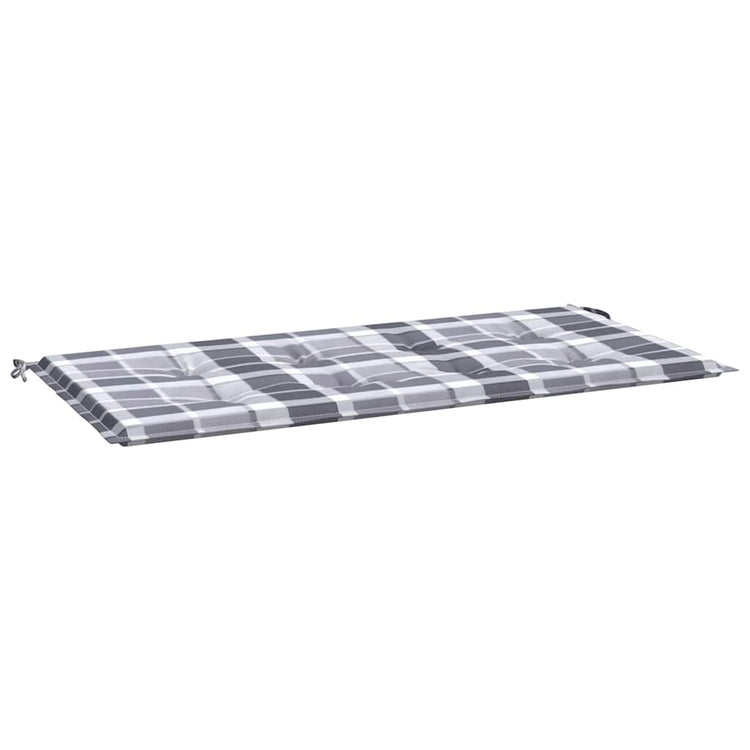 Vidaxl jardin banc coussin 120x50x3 cm oxford tissu diamant motif gris