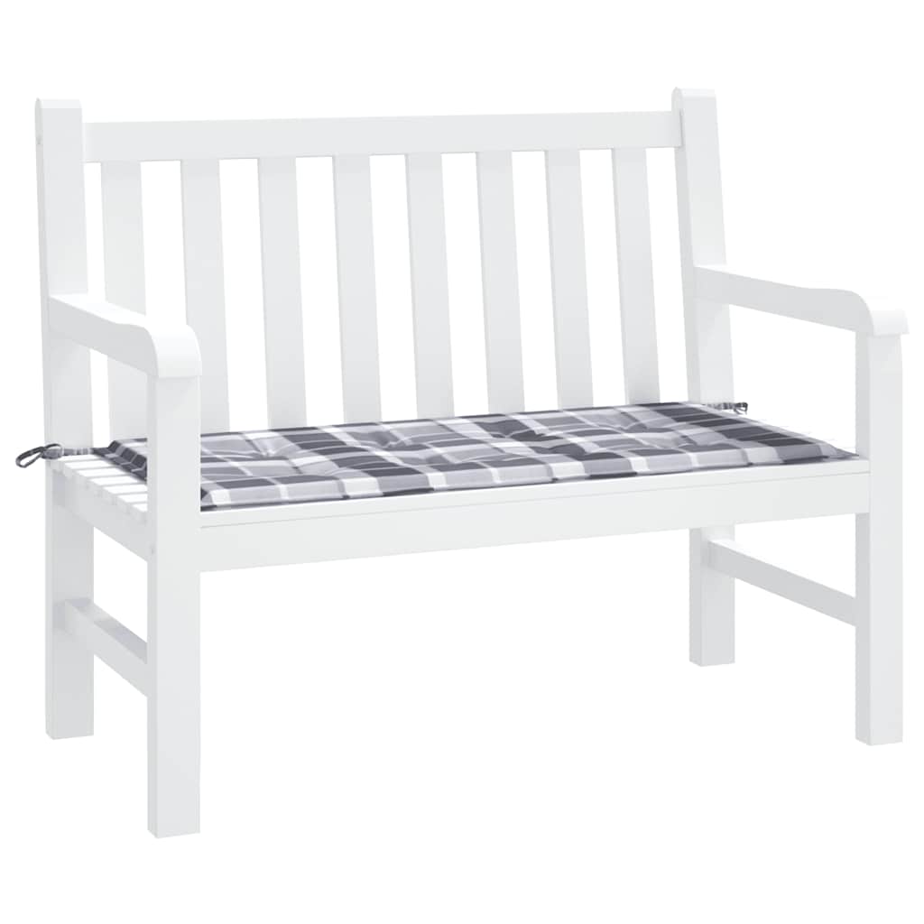 Vidaxl jardin banc coussin 120x50x3 cm oxford tissu diamant motif gris
