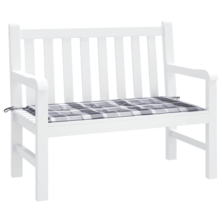 Vidaxl jardin banc coussin 120x50x3 cm oxford tissu diamant motif gris