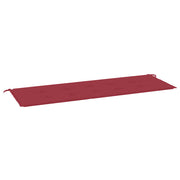 Vidaxl jardin banc coussin 150x50x3 cm oxford tissu vin rouge - afbeelding 2