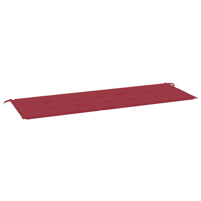 Vidaxl jardin banc coussin 150x50x3 cm oxford tissu vin rouge