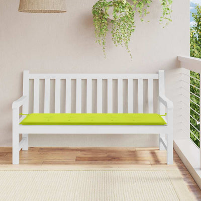 Vidaxl jardin banc coussin 150x50x3 cm tissu oxford vert vif