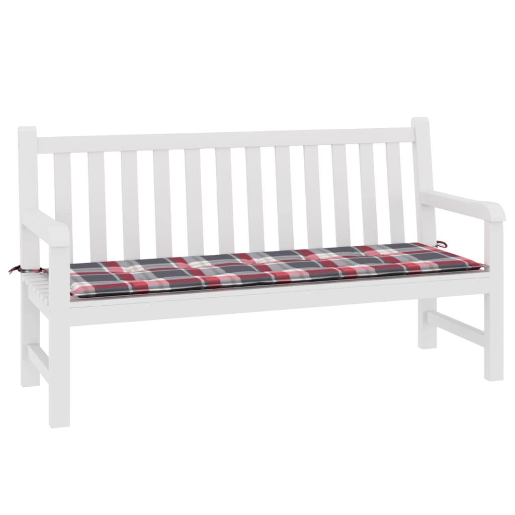 Vidaxl jardin banc coussin 150x50x3 cm oxford tissu diamant motif rouge