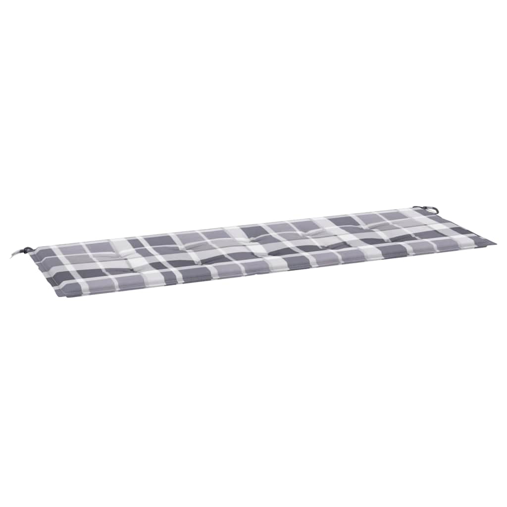 Vidaxl jardin banc coussin 150x50x3 cm oxford tissu diamant motif gris