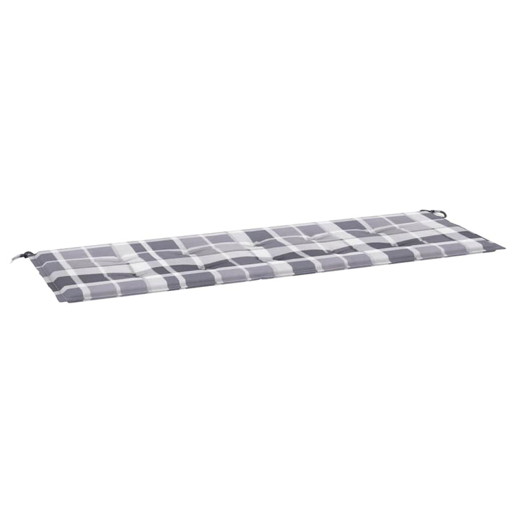 Vidaxl jardin banc coussin 150x50x3 cm oxford tissu diamant motif gris