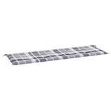 Vidaxl jardin banc coussin 150x50x3 cm oxford tissu diamant motif gris - afbeelding 2