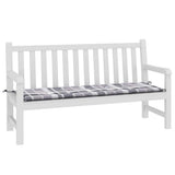 Vidaxl jardin banc coussin 150x50x3 cm oxford tissu diamant motif gris - afbeelding 3