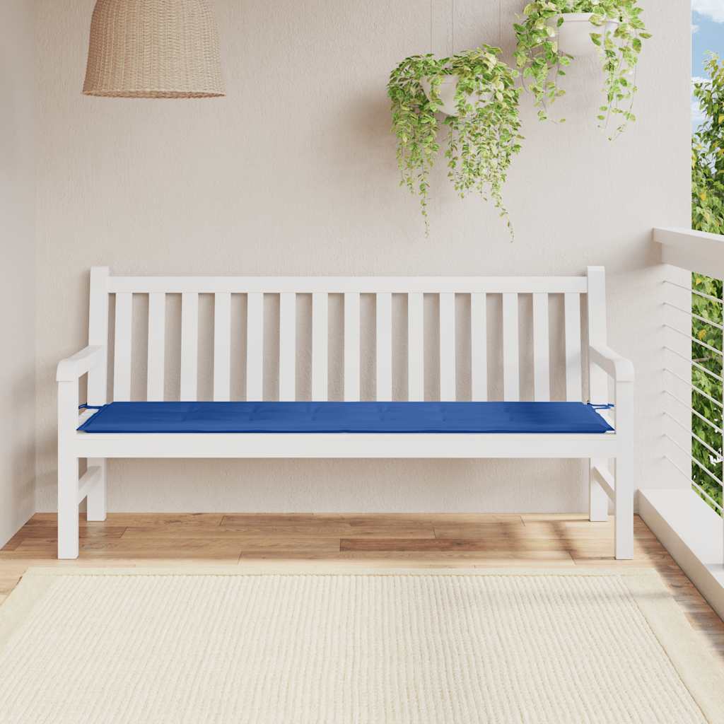 Vidaxl jardin banc coussin 180x50x3 cm oxford tissu royal bleu