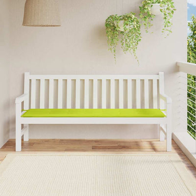 Vidaxl jardin banc coussin 180x50x3 cm tissu oxford vert clair
