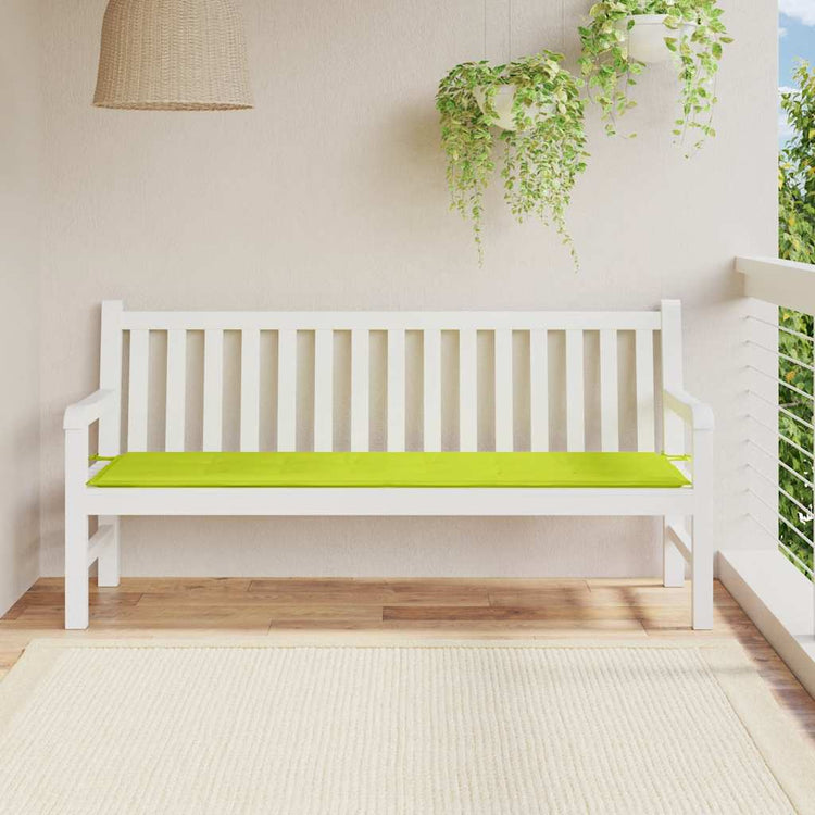 Vidaxl jardin banc coussin 180x50x3 cm tissu oxford vert clair