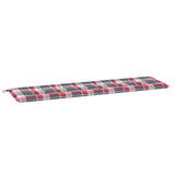 Vidaxl jardin banc coussin 180x50x3 cm oxford tissu diamant motif rouge - afbeelding 2