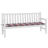 Vidaxl jardin banc coussin 180x50x3 cm oxford tissu diamant motif rouge - afbeelding 3