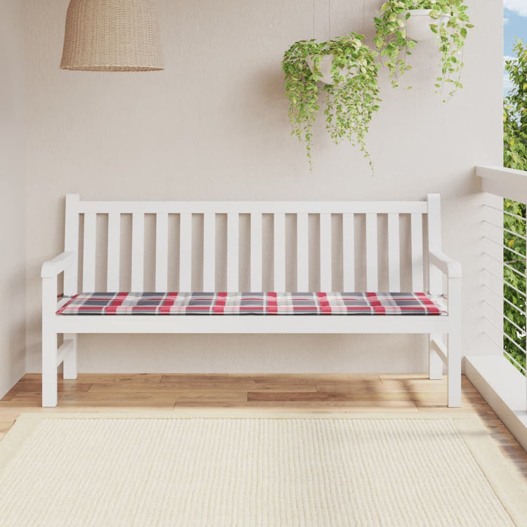 Vidaxl jardin banc coussin 180x50x3 cm oxford tissu diamant motif rouge
