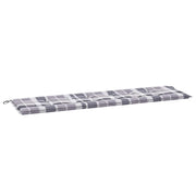 Vidaxl jardin banc coussin 180x50x3 cm oxford tissu diamant motif gris - afbeelding 2