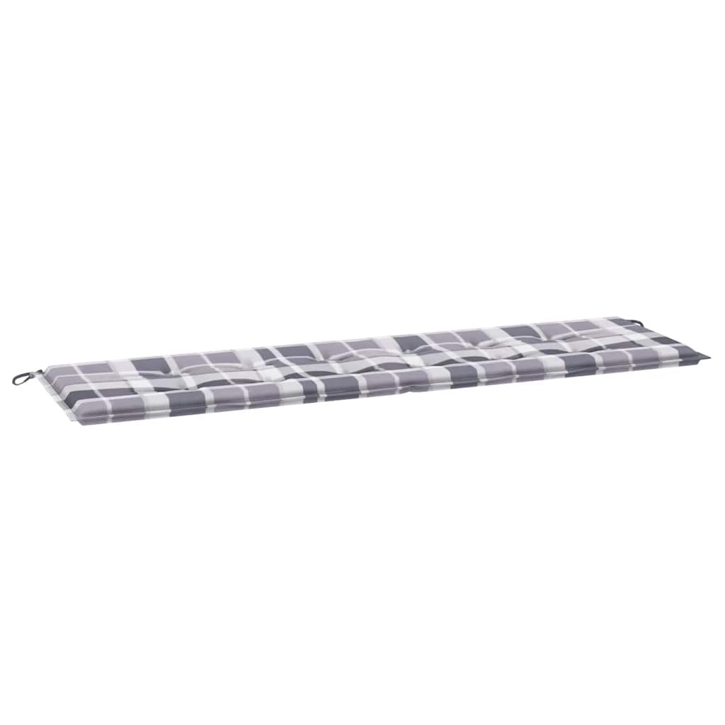 Vidaxl jardin banc coussin 180x50x3 cm oxford tissu diamant motif gris