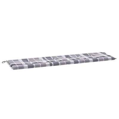 Vidaxl jardin banc coussin 180x50x3 cm oxford tissu diamant motif gris